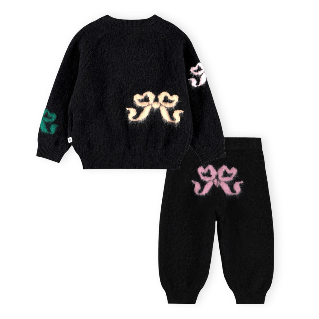 Molo Baby Gilby Knit Sweater & Solana Pants Set ~ Fancy Bows