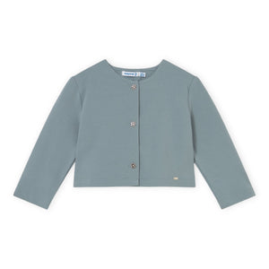 Mayoral Baby Girl Cardigan, l/s Tee & Skirt Set ~ Blue Bell