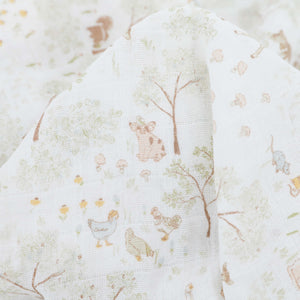 Little Unicorn Cotton Muslin Swaddle ~ Woodland Friends