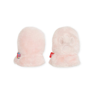 Magnetic Me Minky Bear Mittens ~ Pink Blossom