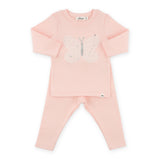 Oh Baby! Silver Fleck Tulle Butterfly 2pc Set ~ Pale Pink