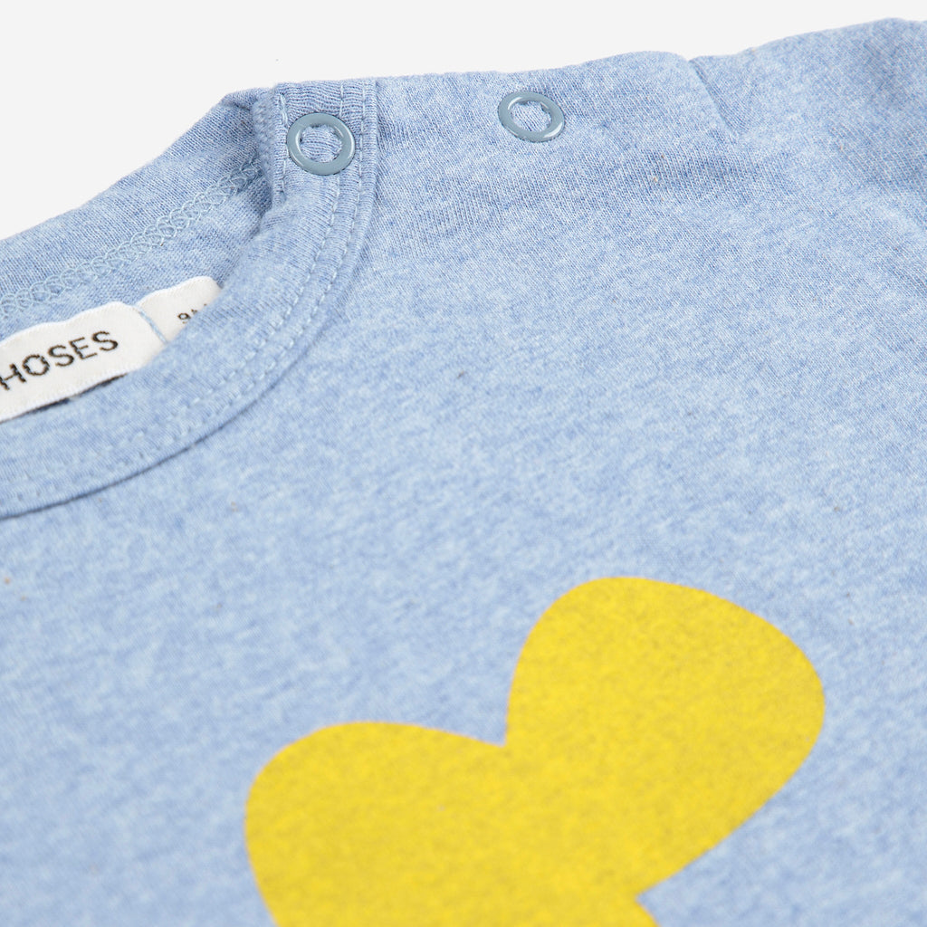 Bobo Choses Baby Choo Choo l/s T-shirt & Corduroy Pants Set ~ Light Blue/Red