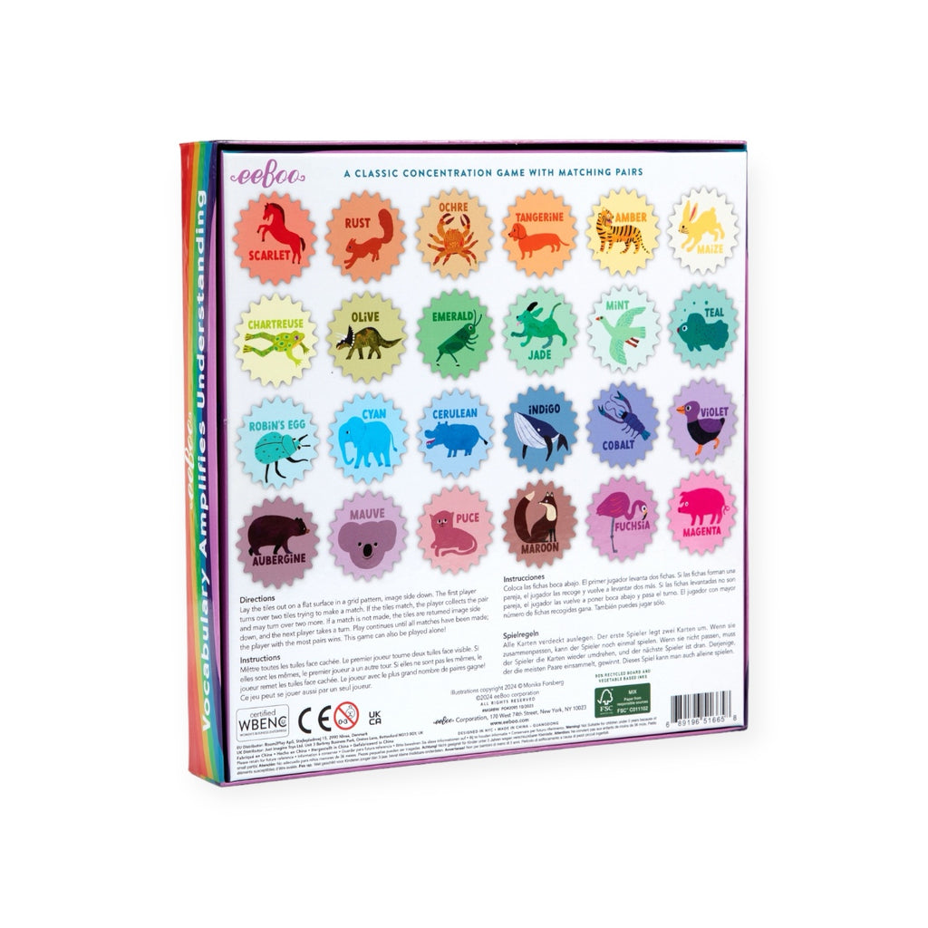 eeBoo Rainbow Memory & Matching Game