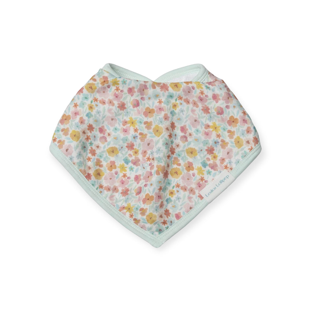 Loulou Lollipop Muslin Bandana Bib Set ~ Peaches