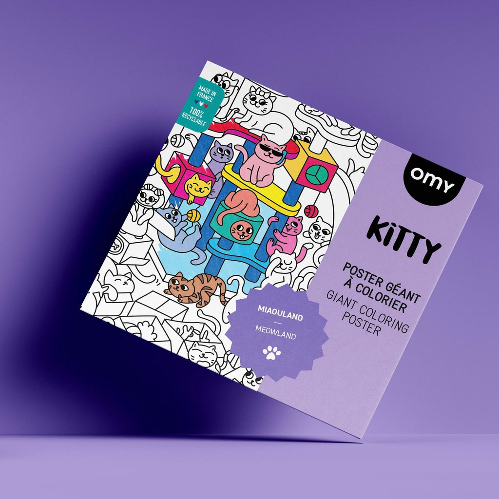 Omy Giant Coloring Poster ~ Kitty