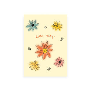 Roger La Borde Hello Baby Flowers Petite Card
