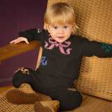 Molo Baby Gilby Knit Sweater & Solana Pants Set ~ Fancy Bows