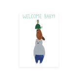 Roger La Borde Welcome Baby Animal Tower Petite Card