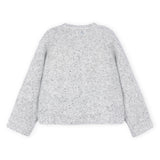 Mayoral Girls Knit Sweater w/ Sequins & Pleated Faux Leather Skirt Set ~ Silver