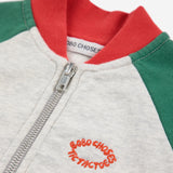 Bobo Choses Baby Tic Tac Toe Color Block Zip Sweatshirt, Duck l/s Tee & Joggers Set ~ Navy/Green Multi