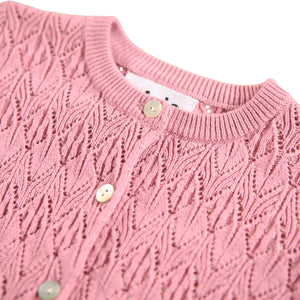 Molo Baby Gio Knit Cardigan ~ Fox Glove