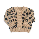 The Blueberry Hill Knit Cheetah Cardigan ~ Latte/Black
