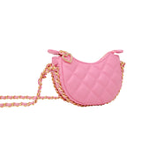 Tiny Treats Tiny Quilted Chain Wrapped Hobo Bag
