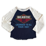 Rowdy Sprout Beastie Boys Licensed to ILL l/s Raglan Tee ~ Vintage Black/White