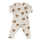 Oh Baby! Teddy Bear Faces Print 2pc Set ~ Malt