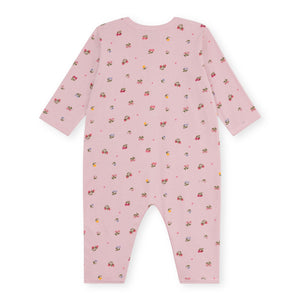 Petit Bateau l/s Floral Print Romper ~ Pink Multi
