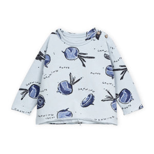 Play Up Baby Growing Roots Print l/s Tee & Corduroy Overalls Set ~ Blueberry