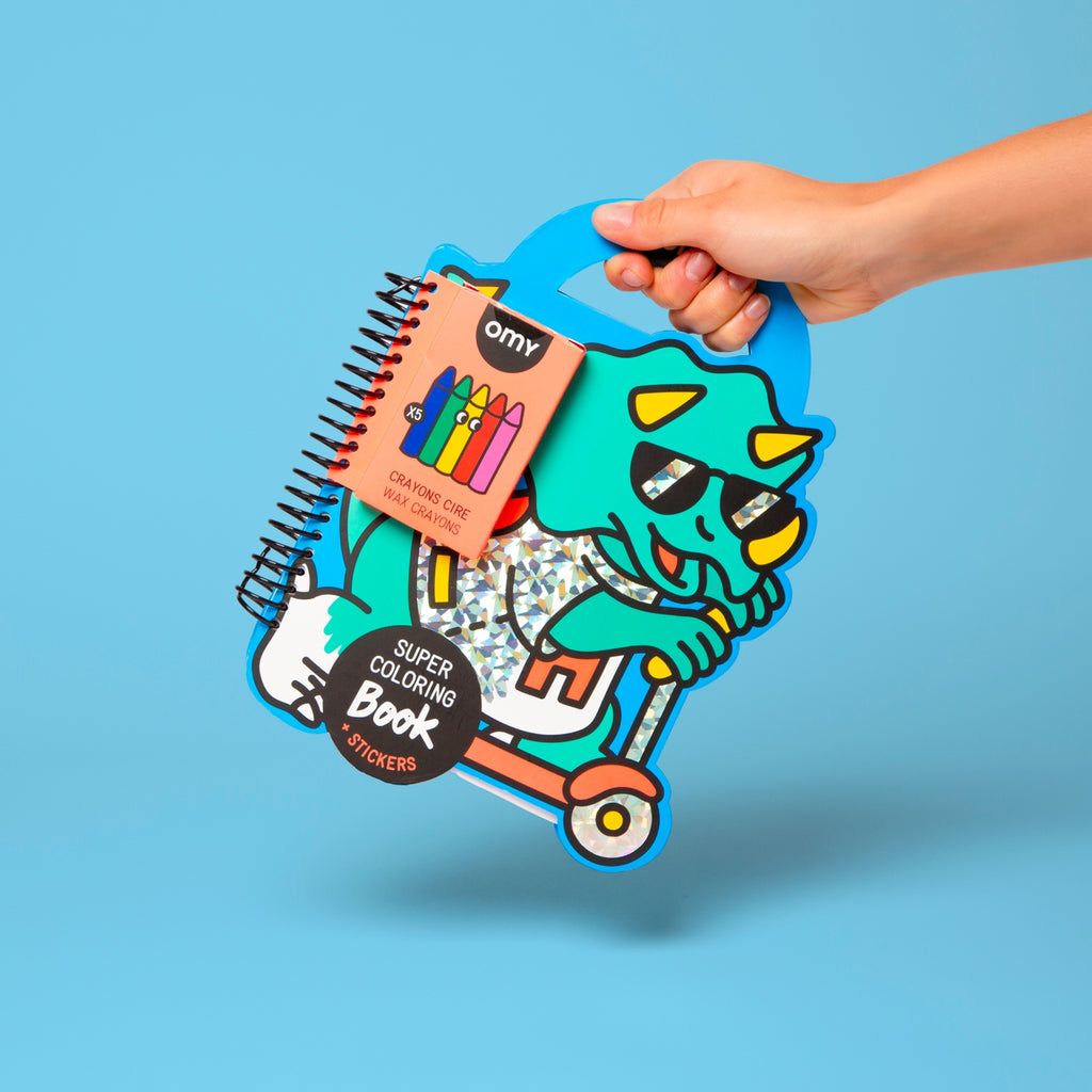Omy Super Coloring & Sticker Book ~ Dino