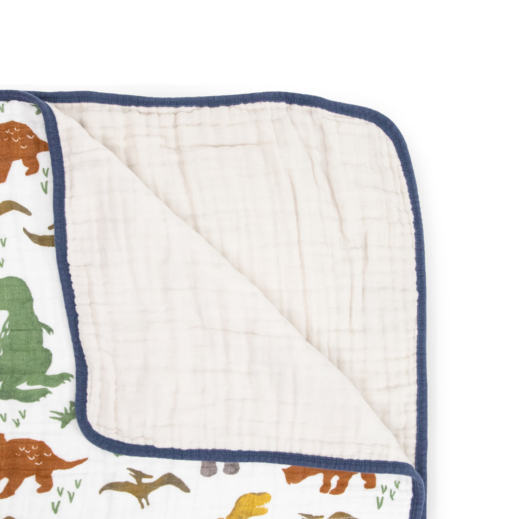Little Unicorn Cotton Muslin Quilt ~ Dino Friends