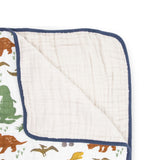 Little Unicorn Cotton Muslin Quilt ~ Dino Friends
