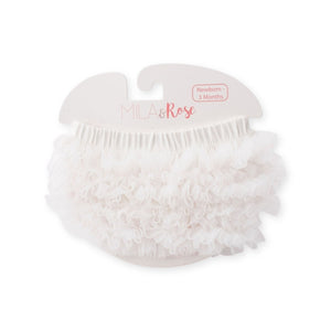 Mila & Rose Ruffle Bum Bloomer ~ Off White