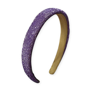 Bari Lynn Thin Fully Crystallized Headband ~ Lavender