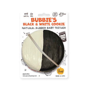 PiccoliNY Bubbies Black & White Cookie Teether Baby Teether