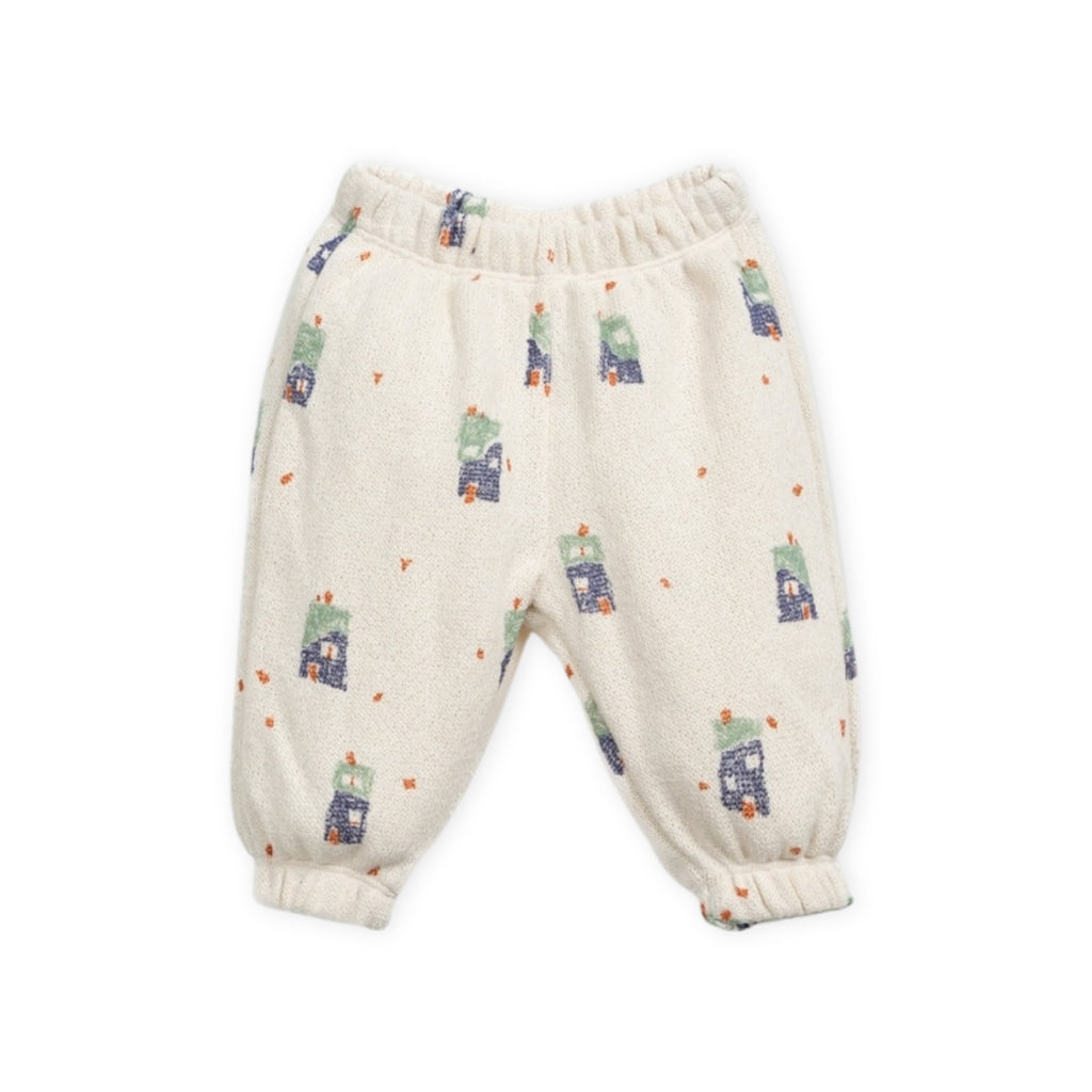 Play Up Baby Printed Jersey Knit Pullover Hoodie & Sweatpants Set ~ Natural