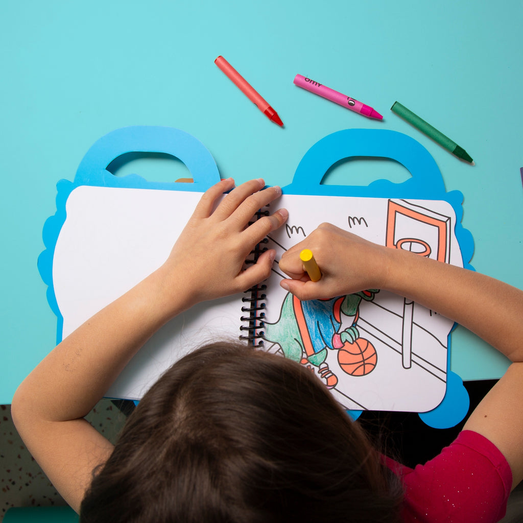 Omy Super Coloring & Sticker Book ~ Dino