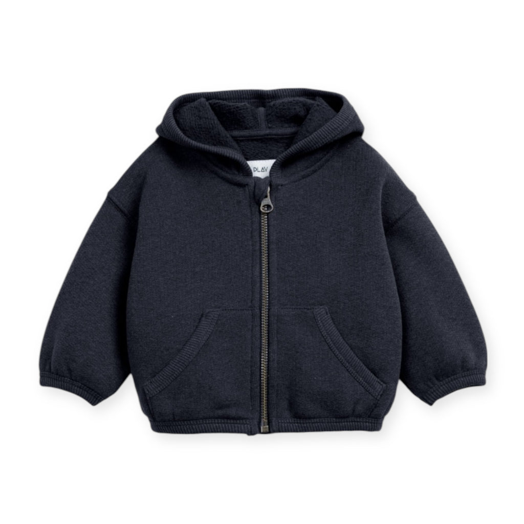 Play Up Baby Fleece Zip Hoodie, Checkerboard l/s Tee & Sweatpants Set ~ Graphite