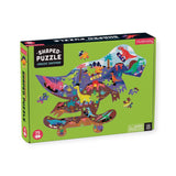 Mudpuppy Jurassic Skatepark 75pc Shaped Scene Puzzle