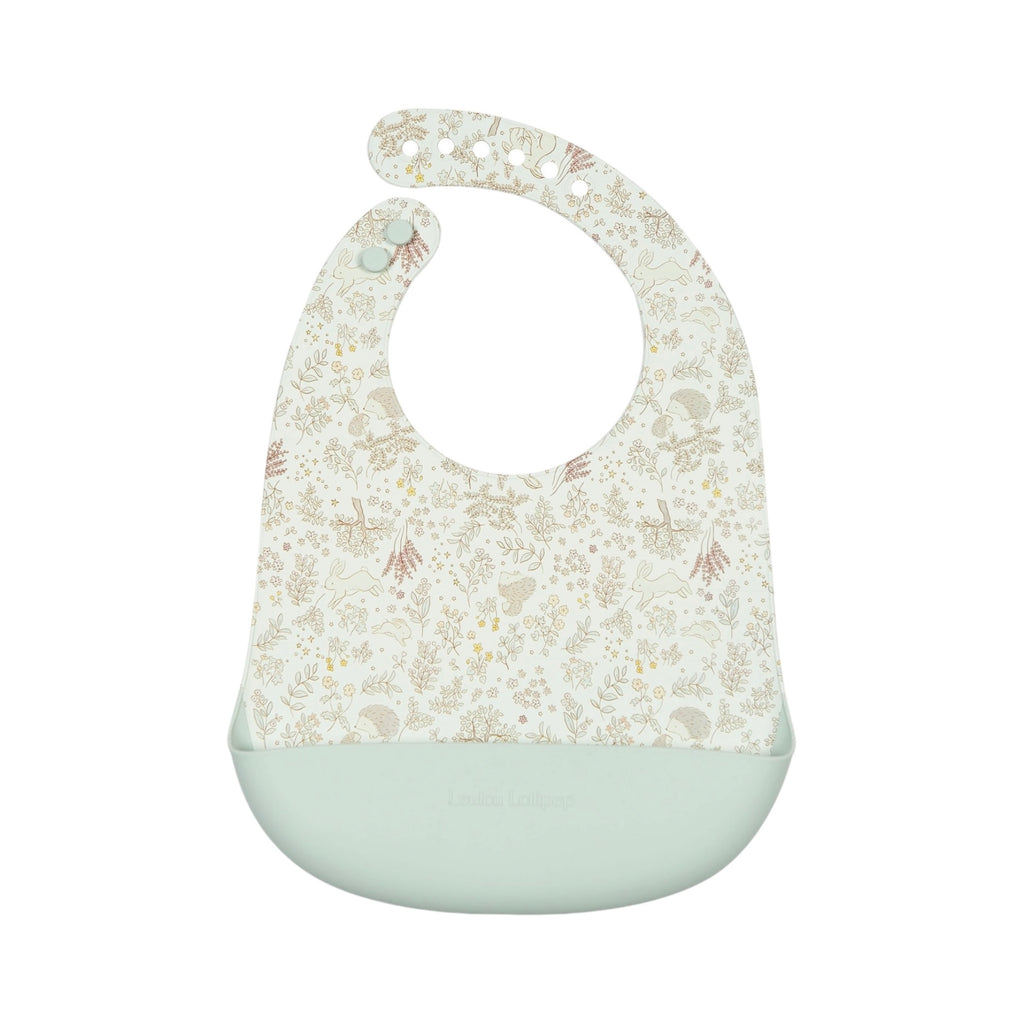 Loulou Lollipop Silicone Bib ~ Hedgehog Forest
