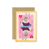 Mifkins Birthday Card ~ Bunny Queen
