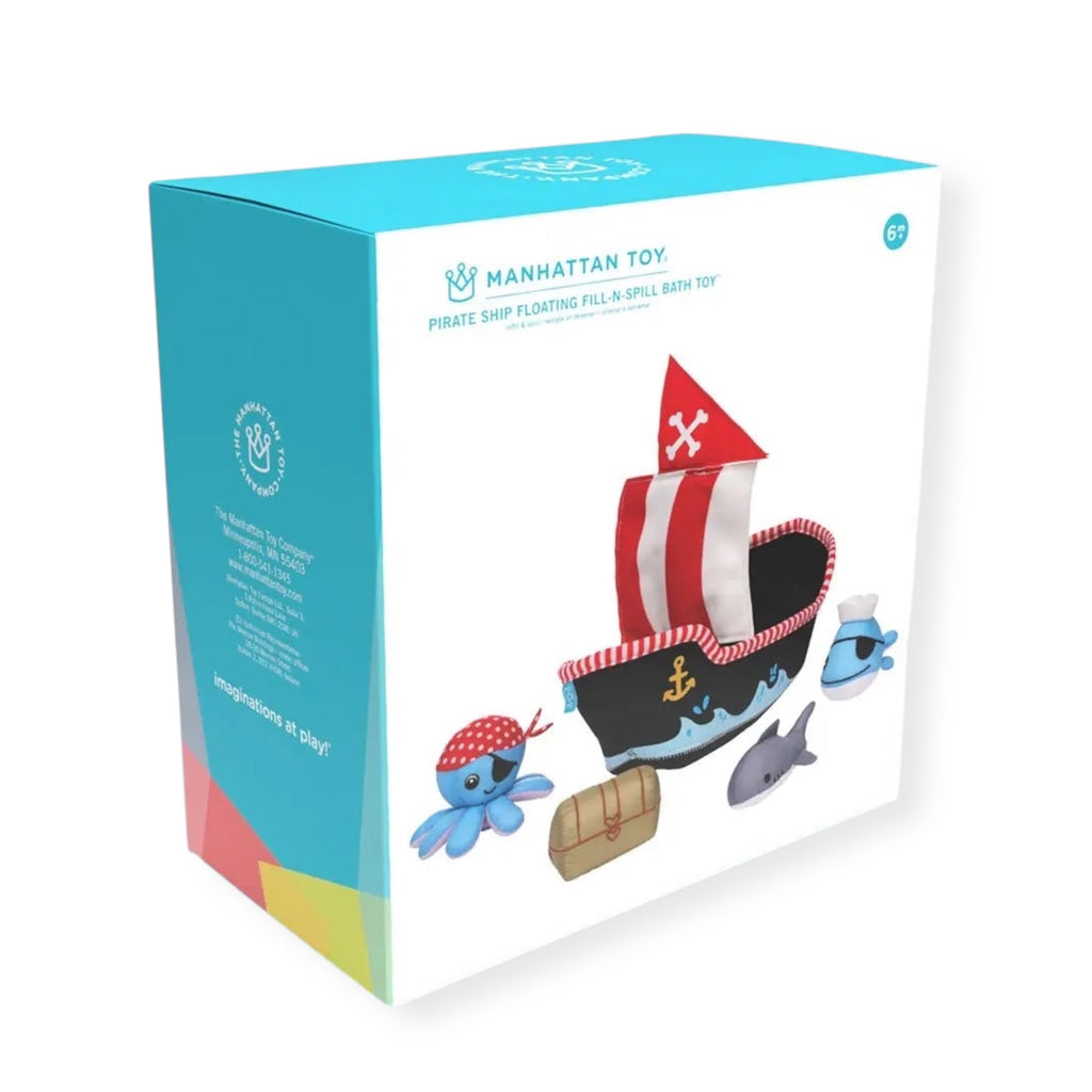 Manhattan Toy Floating Pirate Ship Fill & Spill Bath Toy