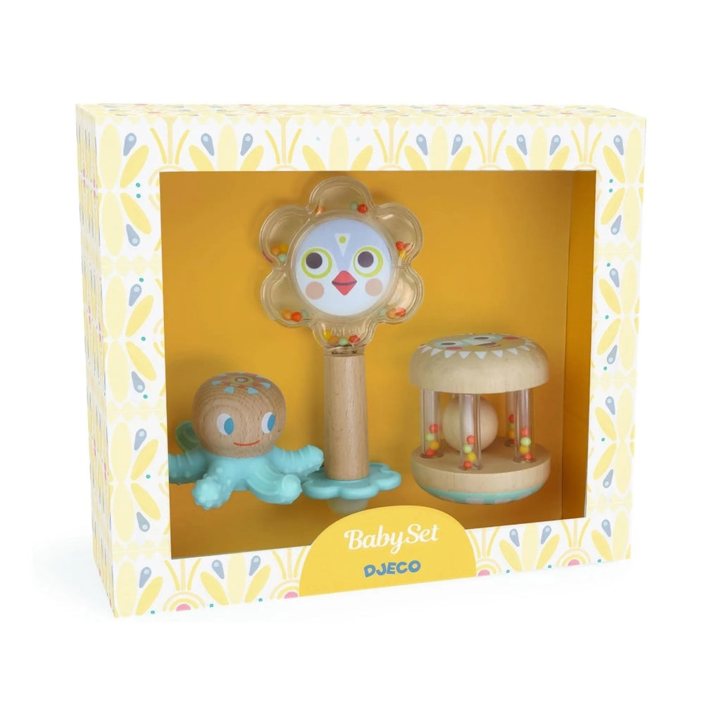 Djeco Baby White BabyKit Rattle & Teether Set