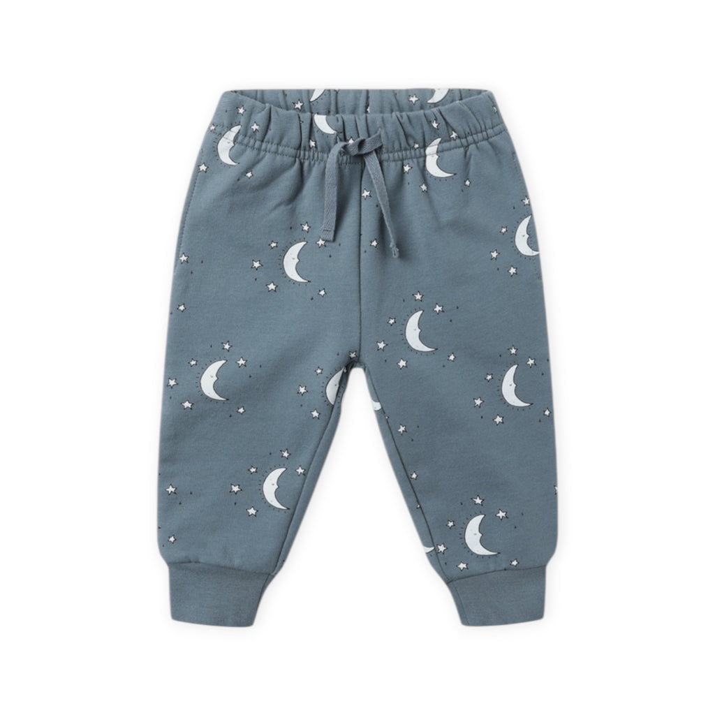 Quincy Mae Relaxed Fleece Sweatshirt & Sweatpants Set ~ Silver Moons/Ocean