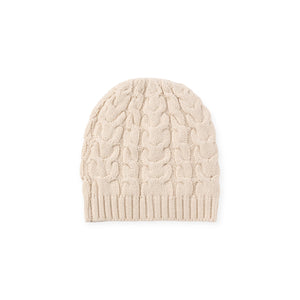 Elegant Baby Horseshoe Cable Knit Hat ~ Rainy Day