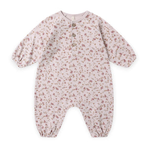 Quincy Mae Henley Bubble Romper ~ Garden/Lilac