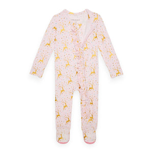 Posh Peanut Ruffle Zipper Footie ~ Ryleigh
