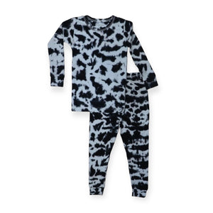 Baby Steps Thermal Pj Set ~ Blue Tie Dye