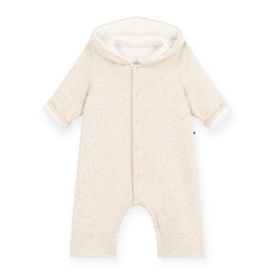 Petit Bateau Padded Hooded Coverall ~ Oatmeal