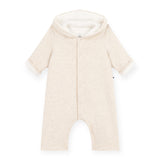 Petit Bateau Padded Hooded Coverall ~ Oatmeal