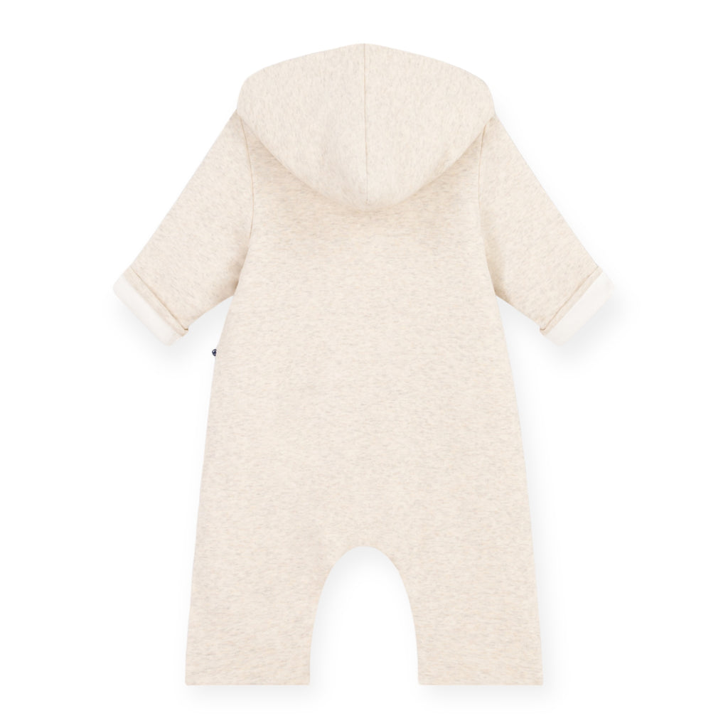 Petit Bateau Padded Hooded Coverall ~ Oatmeal