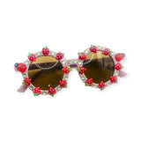 Sadie's Moon Embellished Sunglasses ~ Strawberry and Ladybug