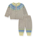 Molo Baby Bay Knit Fair Isle Cardigan & Signy Pants Set ~ Nordic Pastels