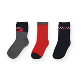Mayoral Boys Racecar Socks 3 Pack ~ Red