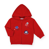 Mayoral Baby Boy To The Moon Zip Hoodie ~ Red