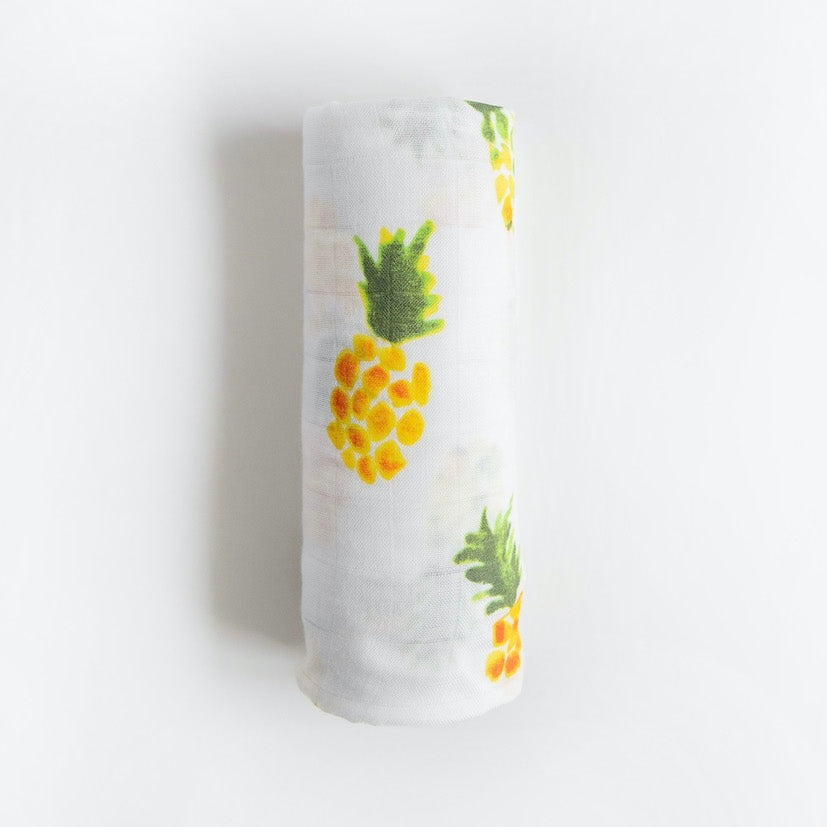 Little Unicorn Deluxe Muslin Swaddle ~ Pineapple