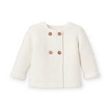 Elegant Baby Knit Cardigan & Pants Set ~ White