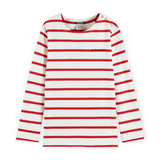 Scotch & Soda Girls l/s Striped T-Shirt 7-12 ~ White/Red